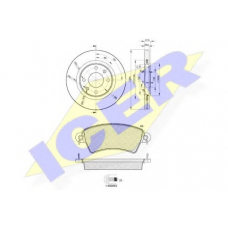 31365-4697 ICER Комплект тормозов, дисковый тормозной механизм