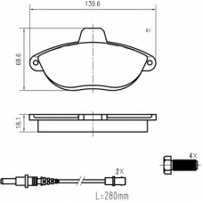 K600600 Vema Комплект тормозных колодок, дисковый тормоз