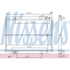 67356 NISSENS Радиатор, охлаждение двигателя