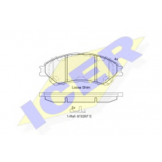 182175 ICER Комплект тормозных колодок, дисковый тормоз