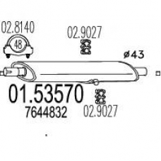 01.53570 MTS Средний глушитель выхлопных газов
