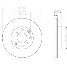 8DD 355 104-941 HELLA PAGID Тормозной диск