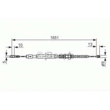 1 987 477 077 BOSCH Трос, стояночная тормозная система