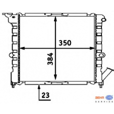 8MK 376 716-061 HELLA Радиатор, охлаждение двигателя