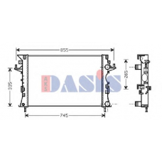180044N AKS DASIS Радиатор, охлаждение двигателя