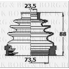 BCB6133 BORG & BECK Пыльник, приводной вал