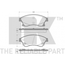 223644 NK Комплект тормозных колодок, дисковый тормоз