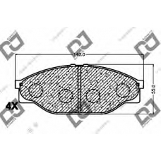 BP1008 DJ PARTS Комплект тормозных колодок, дисковый тормоз