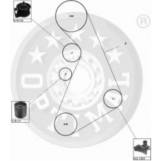 SK-1121 OPTIMAL Комплект ремня грм