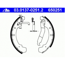 03.0137-0251.2 ATE Комплект тормозных колодок