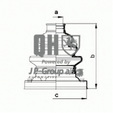 1443700419 Jp Group Комплект пылника, приводной вал