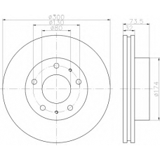 8DD 355 113-701 HELLA Тормозной диск