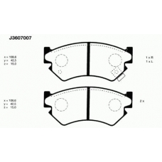 J3607007 NIPPARTS Комплект тормозных колодок, дисковый тормоз