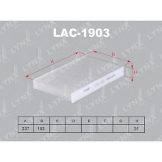 LAC1903 LYNX Lac-1903 фильтр салонный nissan juke 10], renault fluence 05]