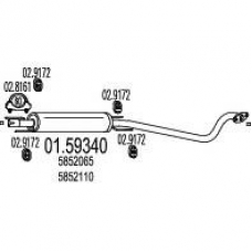 01.59340 MTS Средний глушитель выхлопных газов