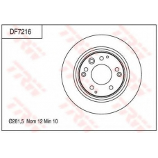 DF7216 TRW Тормозной диск