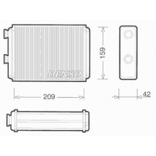 DRR09070 DENSO Теплообменник, отопление салона