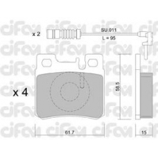 822-203-0K CIFAM Комплект тормозных колодок, дисковый тормоз