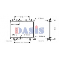 061100N AKS DASIS Радиатор, охлаждение двигателя