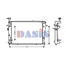 510041N AKS DASIS Радиатор, охлаждение двигателя