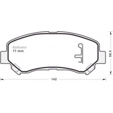 919 MGA Комплект тормозных колодок, дисковый тормоз