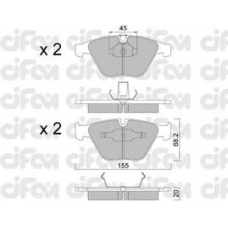 822-558-4 CIFAM Комплект тормозных колодок, дисковый тормоз