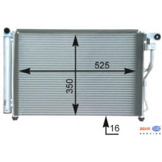 8FC 351 303-181 HELLA Конденсатор, кондиционер