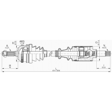 DRS6183.00 OPEN PARTS Приводной вал