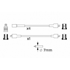 0 986 357 010 BOSCH Комплект проводов зажигания