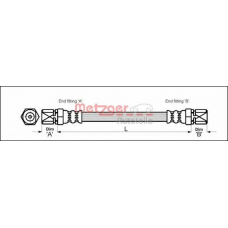 4110601 METZGER Тормозной шланг