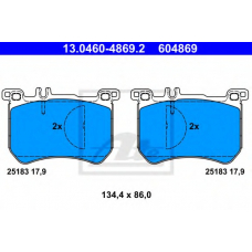 13.0460-4869.2 ATE Комплект тормозных колодок, дисковый тормоз