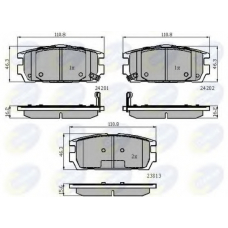 CBP31743 COMLINE Комплект тормозных колодок, дисковый тормоз