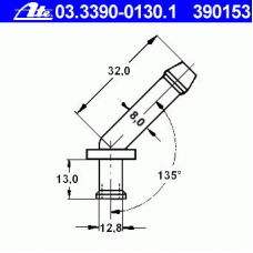03.3390-0130.1 ATE Соединительный патрубок, соединительный шланг