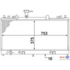 8MK 376 769-681 HELLA Радиатор, охлаждение двигателя