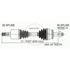 VO-8-15-110A InterParts Приводной вал