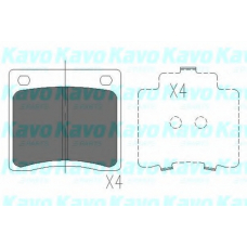 KBP-6568 KAVO PARTS Комплект тормозных колодок, дисковый тормоз