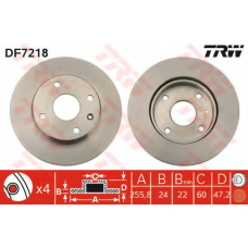 DF7218 TRW Тормозной диск