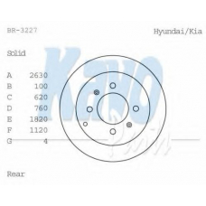 BR-3227 KAVO PARTS Тормозной диск