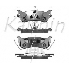 D10032 KAISHIN Комплект тормозных колодок, дисковый тормоз