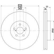 MDC2339 MINTEX Тормозной диск