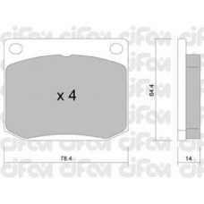 822-018-1 CIFAM Комплект тормозных колодок, дисковый тормоз