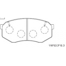 KD2775 ASIMCO Комплект тормозных колодок, дисковый тормоз