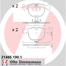 21486.190.1 ZIMMERMANN Комплект тормозных колодок, дисковый тормоз