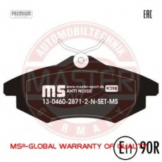13046028712N-SET-MS MASTER-SPORT Комплект тормозных колодок, дисковый тормоз