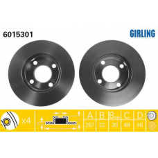 6015301 GIRLING Тормозной диск