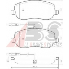 P 23 090 ABS Комплект тормозных колодок, дисковый тормоз