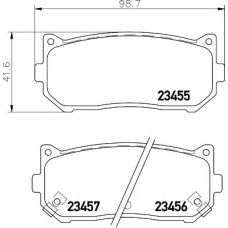 8DB 355 009-341 HELLA PAGID Комплект тормозных колодок, дисковый тормоз