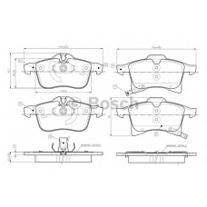 0 986 TB2 459 BOSCH Комплект тормозных колодок, дисковый тормоз