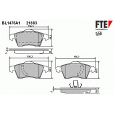 BL1476A1 FTE Комплект тормозных колодок, дисковый тормоз