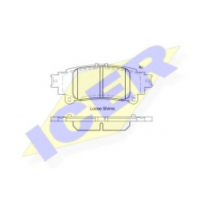 182050 ICER Комплект тормозных колодок, дисковый тормоз
